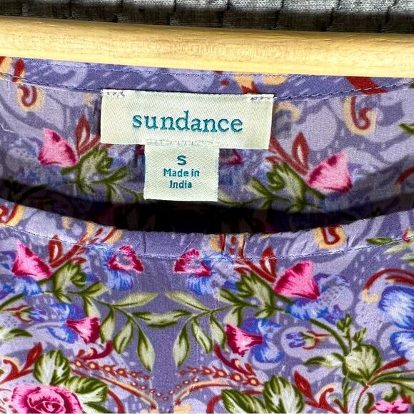 Sundance S Impressions Dress Short Sleeve Knee Length Purple Floral‎ - Picture 6 of 9